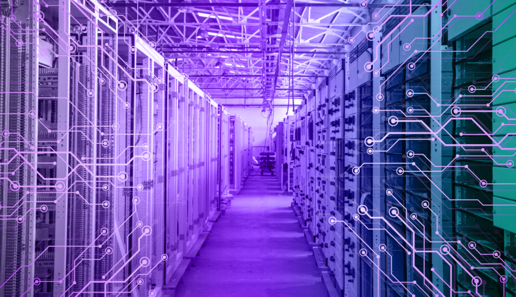 servers with a gradient overlay