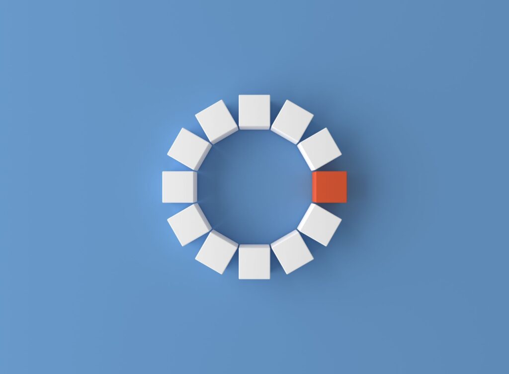 white boxes in blue background